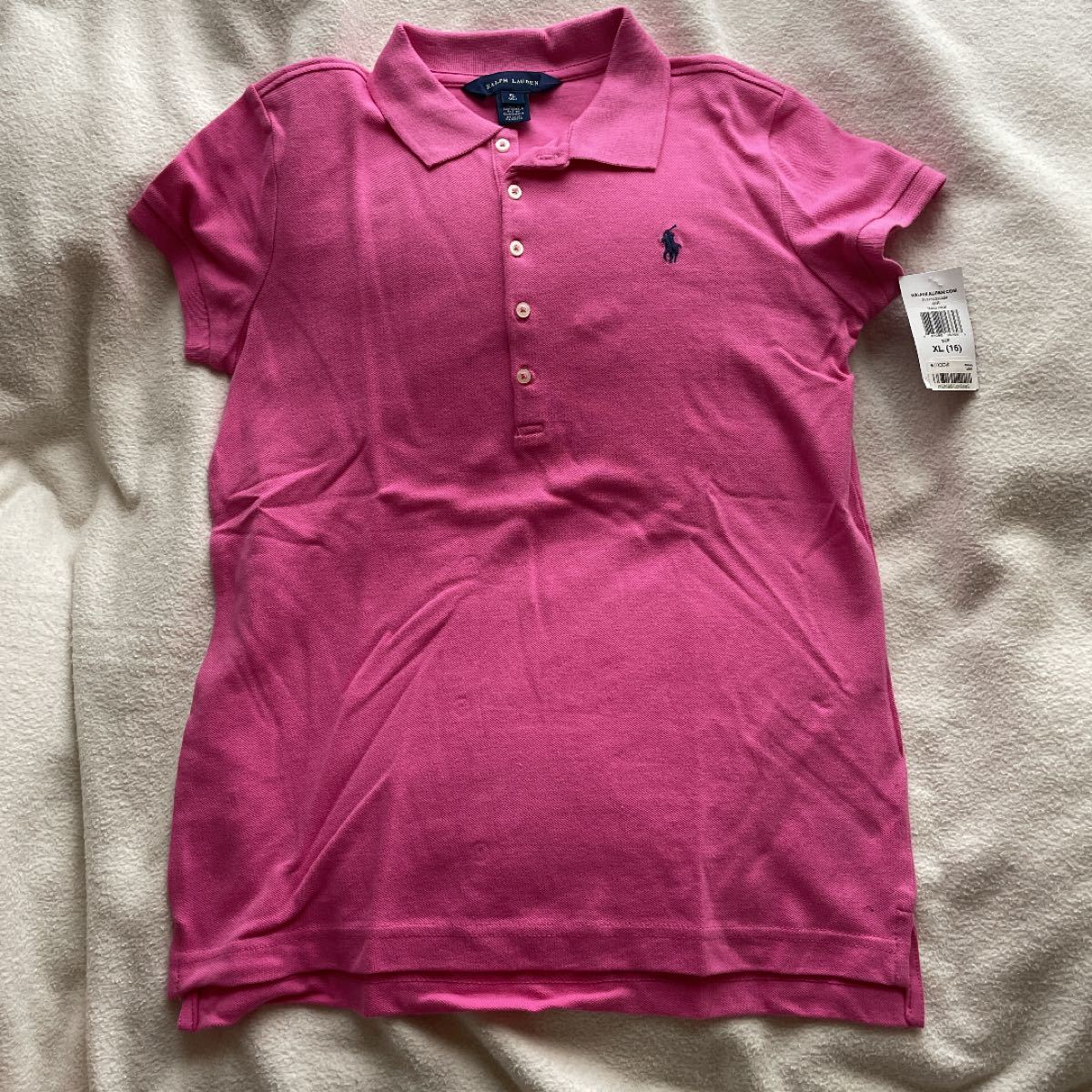 ラルフローレン ポロシャツ キッズ  XL ピンク