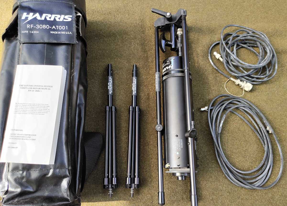 実物 harris AV2040 UHF SATCOM ANTENNA アンテナ本体&ケーブルセット
