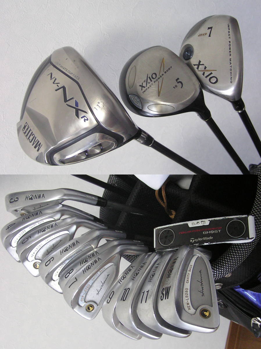 ■超豪華■HONMA、XXIO、マグレガー、TaylorMade■MIZUNOキャディバッグ付■Rフレックス■_画像2