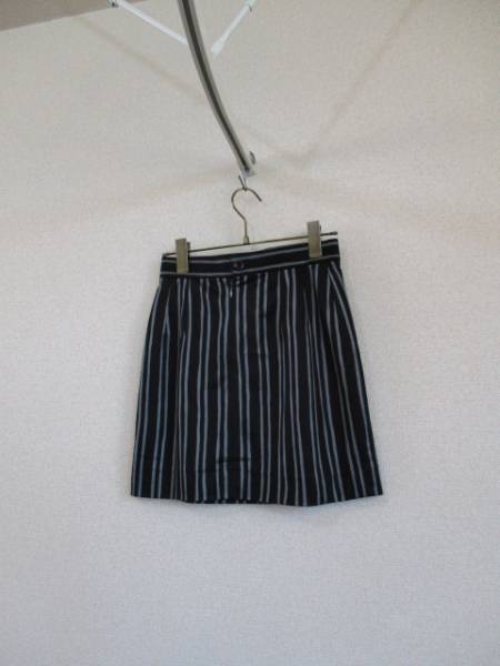 PRIVATELABEL black ground stripe tight miniskirt (USED)42917