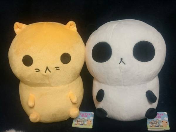 数量3 定形外510円 約22cm パステル家族 にゃんごろげ&セイさんパンダMBぬいぐるみ 全2種 セイ comico_画像1