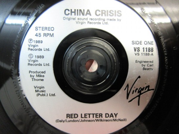 7f/EP/限定盤!!/China Crisis(チャイナ・クライシス)/Red Letter Day_画像3