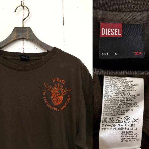 ☆DIESEL M 半袖Tシャツ ダメージ加工 インド製 ディーゼルジャパン 正規代理店 カットソー_画像3