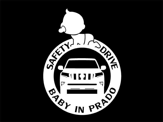 BABY　IN　CARステッカー★ランクルプラド150系後期★_画像1