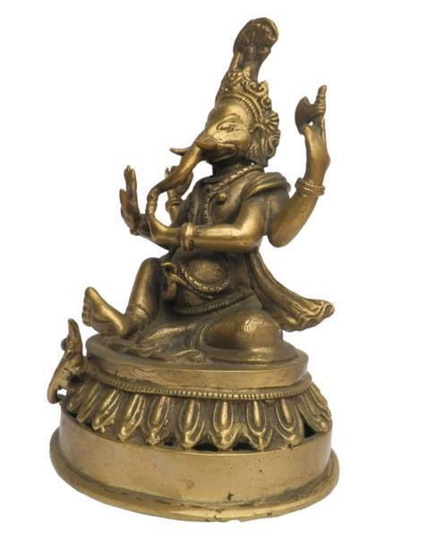 ■☆アジアン雑貨 ネパール仏像 真鍮製　ガネーシャー （NAG-2）_画像2