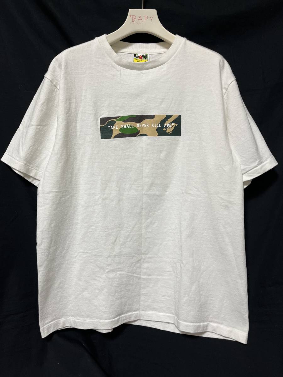 00s A BATHING APE BOX LOGO Tシャツ L (M-10-21)_画像1