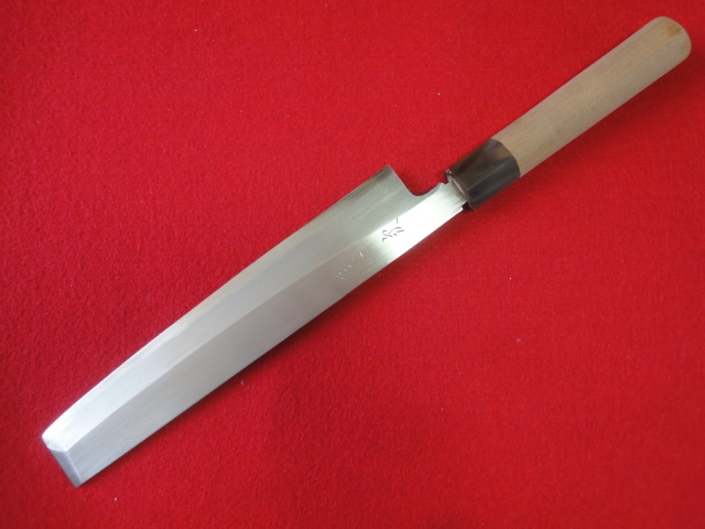 最安値 【有次】薄刃包丁 刃渡21.5㎝ 全国一律送料1100円 中古品 ※片刃