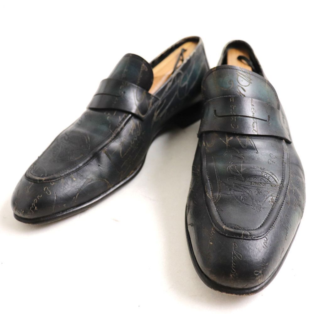 良品◇Berluti ベルルッティ カリグラフィ レザーシューズ/ローファー