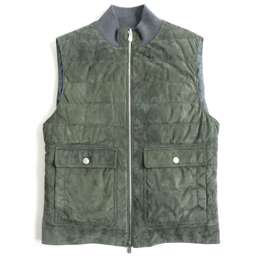 美品△BRUNELLO CUCINELLI ブルネロクチネリ スウェードレザー/ウール