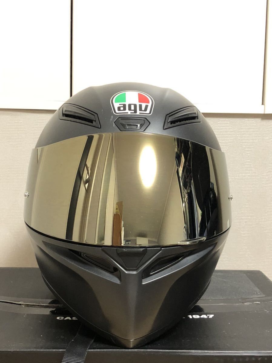 AGV K1 マットブラック Lサイズ(59-60cm) アジアンフィット　イリジウムゴールドシールド_画像1