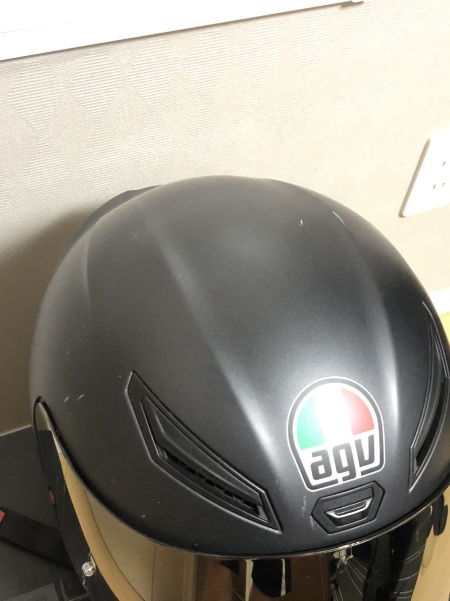 AGV K1 マットブラック Lサイズ(59-60cm) アジアンフィット　イリジウムゴールドシールド_画像5