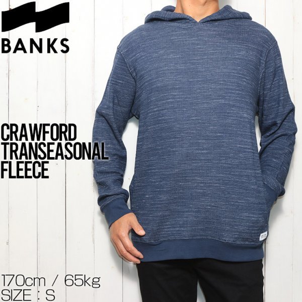 プルオーバーパーカー フーディ BANKS バンクス CRAWFORD TRANSEASONAL FLEECE WFL0325 Sサイズ_画像1