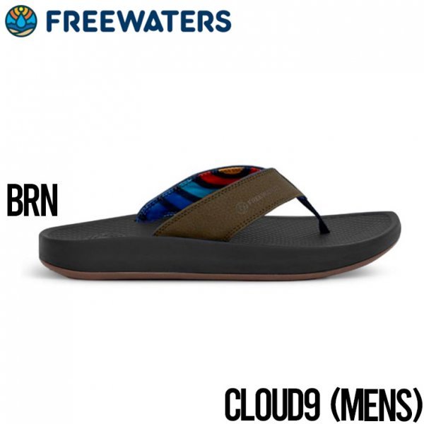 【送料無料】サンダル アウトドアサンダル トングサンダル freewaters フリーウォータース Cloud9 (MENS) BRN US8 ( 26cm )