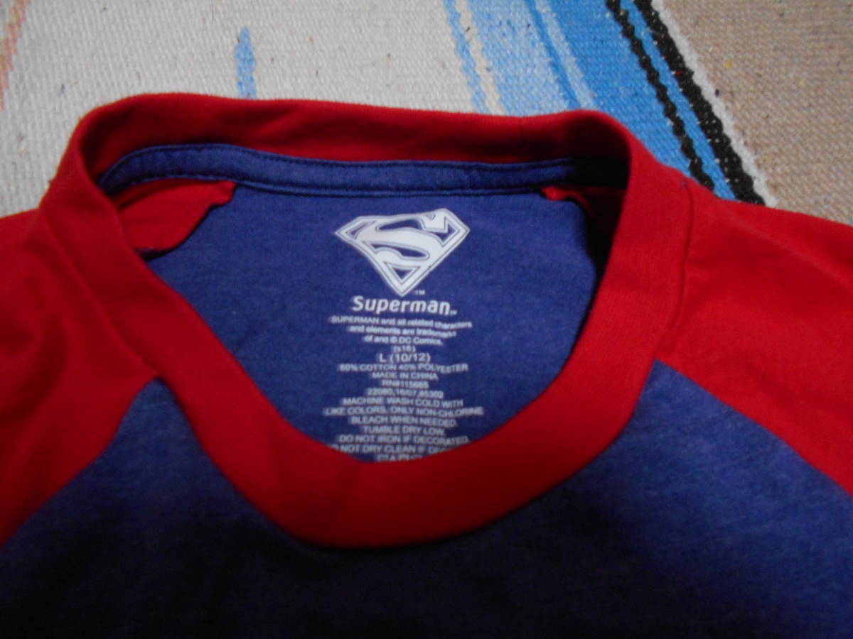 SUPERMAN DC COMICS スーパーマン ラグラン Tシャツ アニメ ブレイクダンス スケートボード SKATEBOARD BMX BREAK DANCE REGGAE DJ HIPHOP_画像5