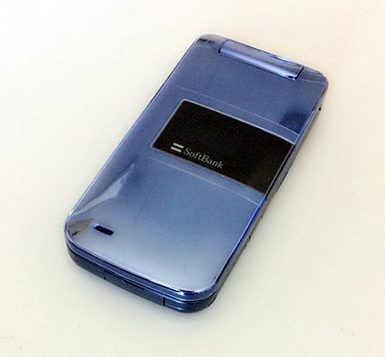 【激安・送料無料！！】白ロム SoftBank SHARP 812SH Premium ブルー 未使用美品 3Gケータイ★新品充電ケーブルおまけ付き！！_画像1