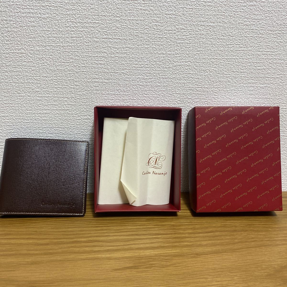 【新品・未使用】カルロス ナランホ 二つ折り 革財布