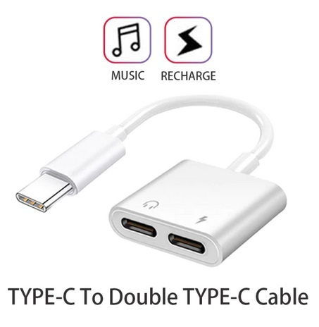 4C DAC内臓 Type-c オーディオ端子+充電端子⇒USB Type-c 変換アダプター Samsung Galaxy Huawei Xiaomi　静2動_画像1