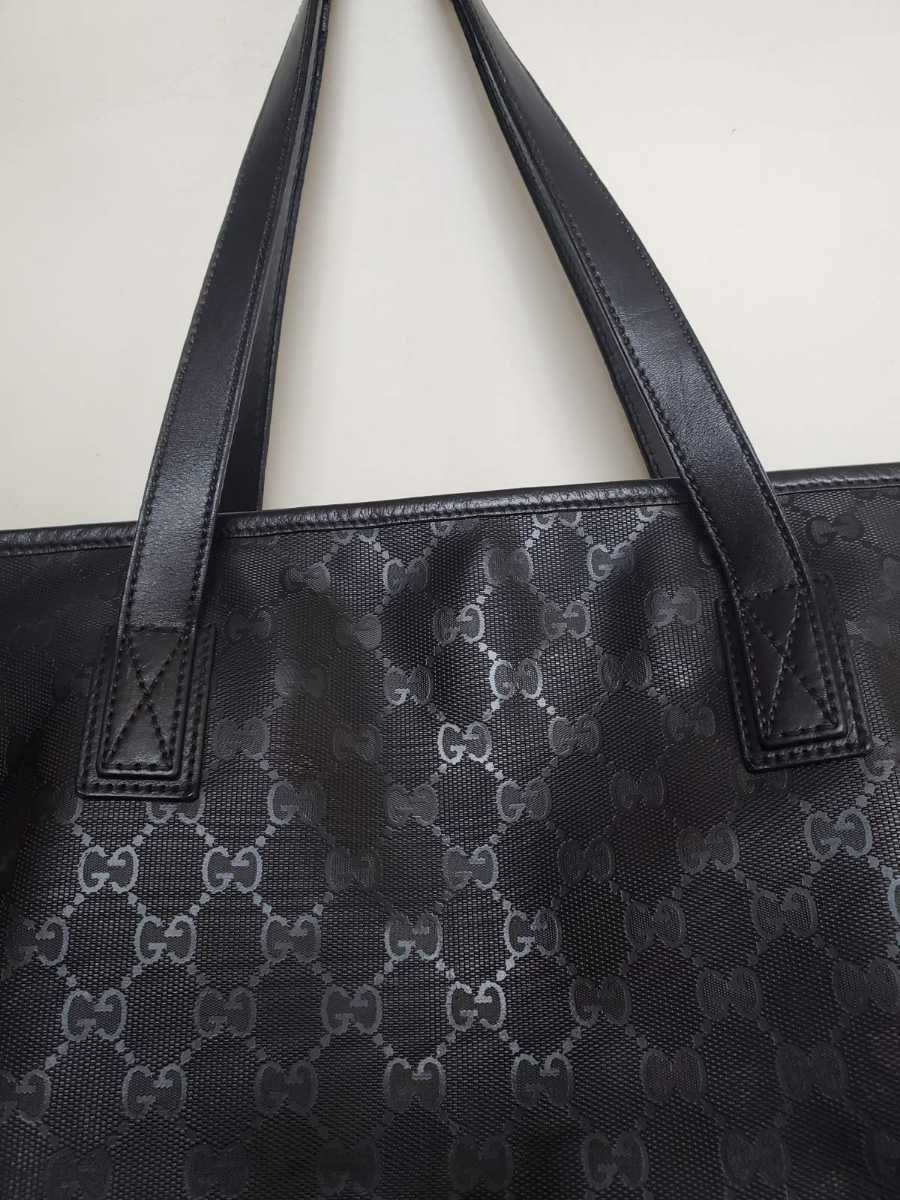 美品 グッチ gucci インプリメ ハンドバッグ トートバッグ 黒 detalles