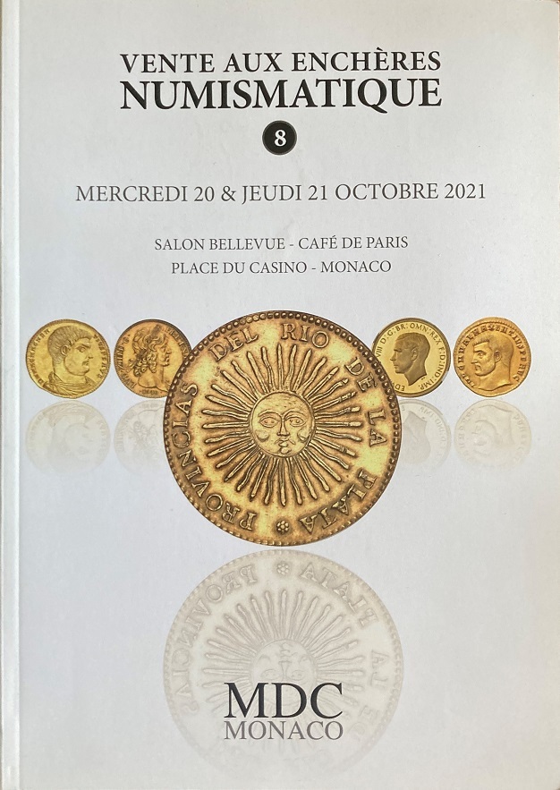 VENTE AUX ENCHERES NUMISMATIQUE 8 488頁 貨幣オークション 2021/6 MDC MONACO モネ・ド・コレクション_画像1