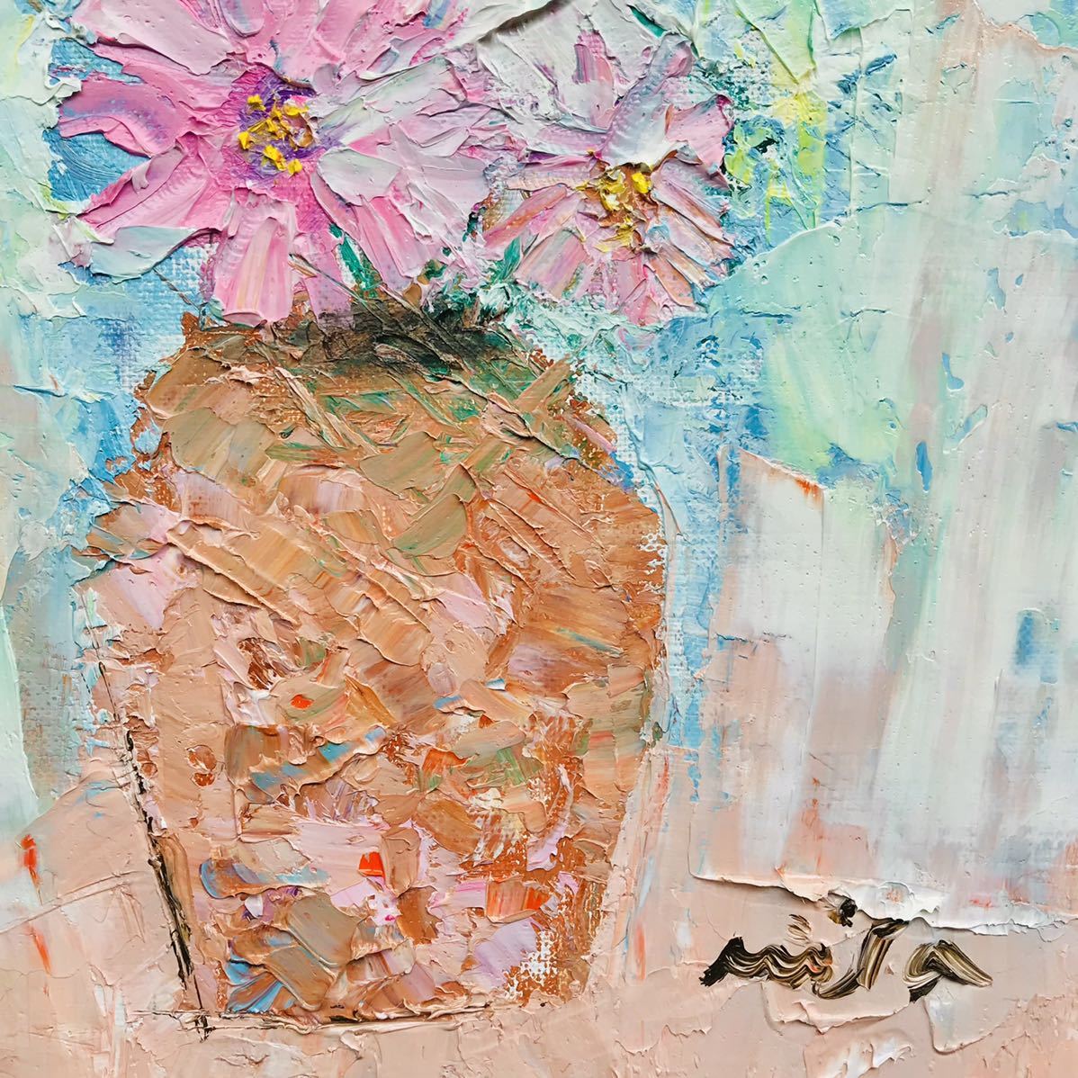 ◾️油彩画「バラ」 ◾️兼田美佐子 F4 キャンバス