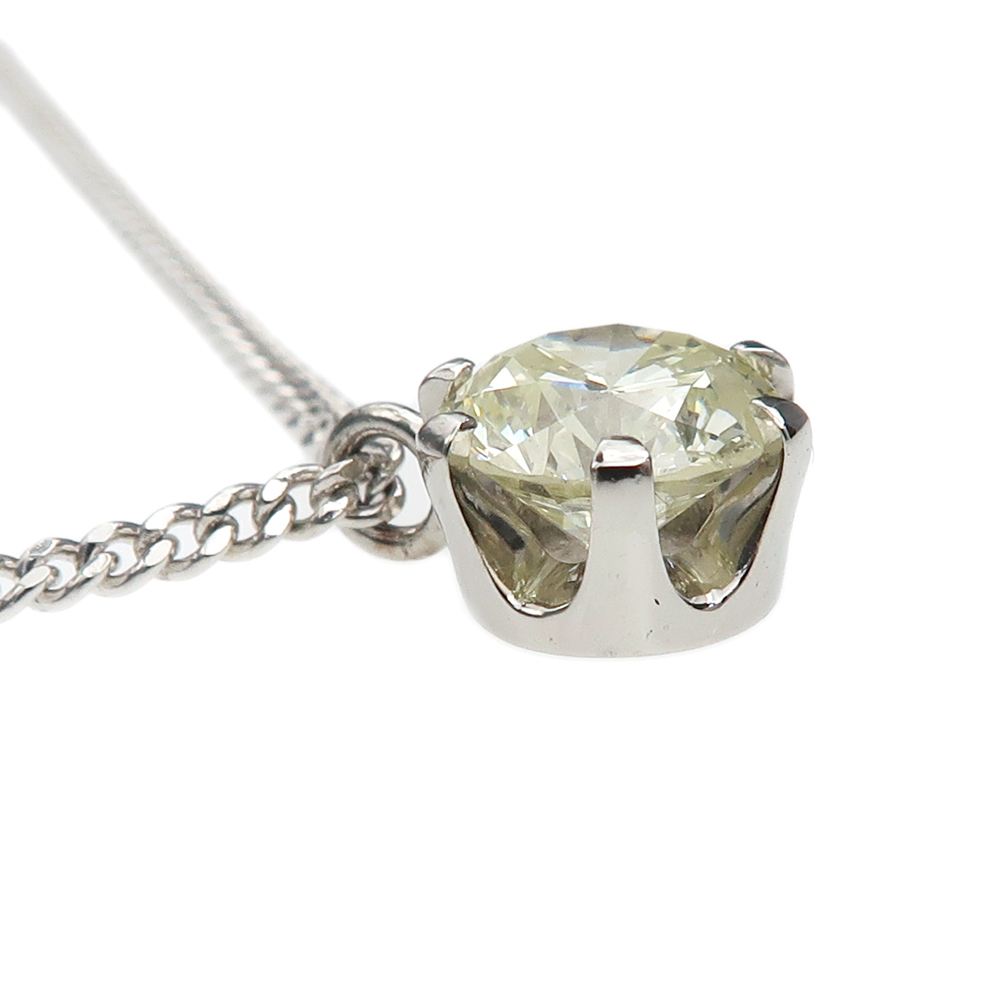 全品送料0円 ダイヤモンド ネックレス プラチナ 一粒 0.6ct 鑑定書付