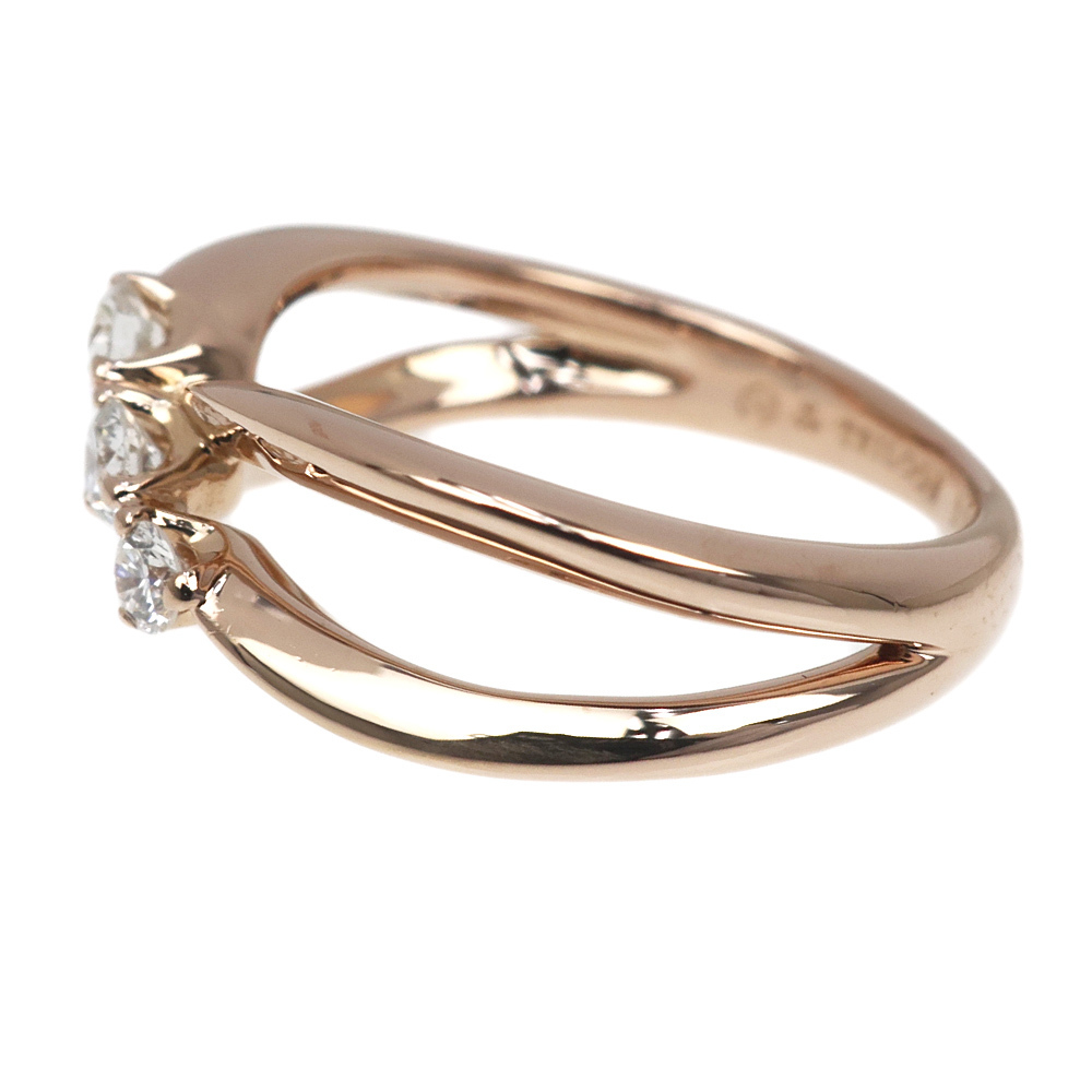 [ name higashi ] De Beers trilogy ring ring K18PG pink gold diamond 0.25ct 10 number jewelry other finishing settled 