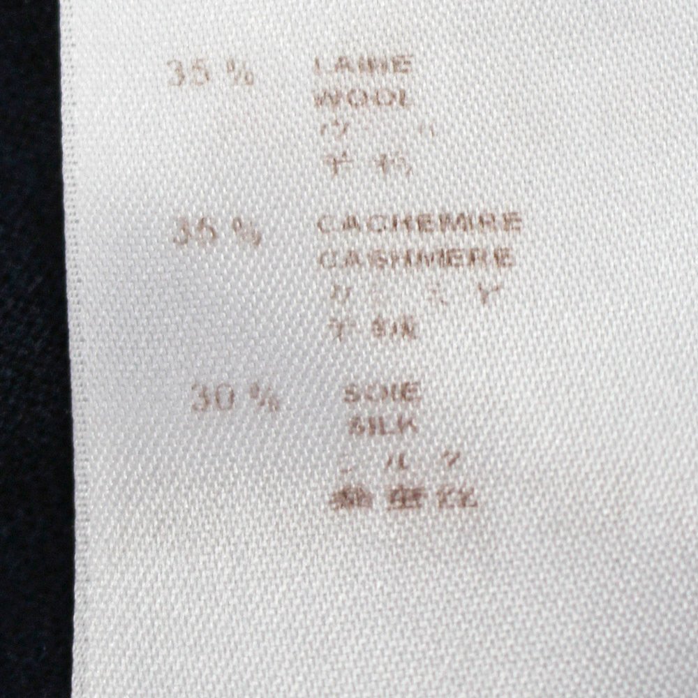 [ Nagoya ][LOUIS VUITTON] Louis Vuitton knitted navy Gold metal fittings wool cashmere silk navy blue XS RW121W