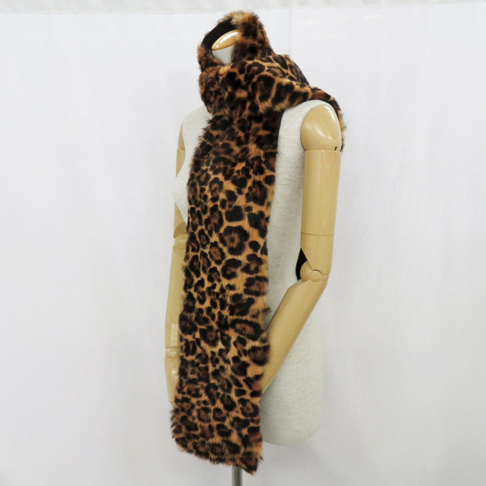 品質満点 GUCCI マフラー Real 豹柄 Fur ☆美品☆GUCCI ラパンファー