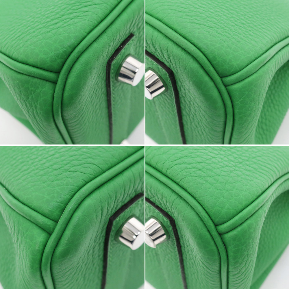 【名東】エルメス バーキン25 トゴ バンブー グリーン 緑色 シルバー金具 R刻印 ハンドバッグ 高級 レディース_画像6