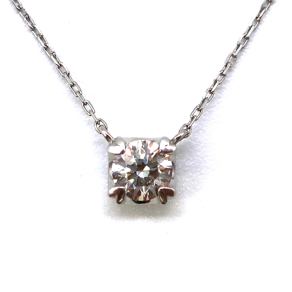 【天白】サマンサティアラ K18WG ホワイトゴールド ネックレス ダイヤモンド 0.2ct 約40cm 約1.0g 女性