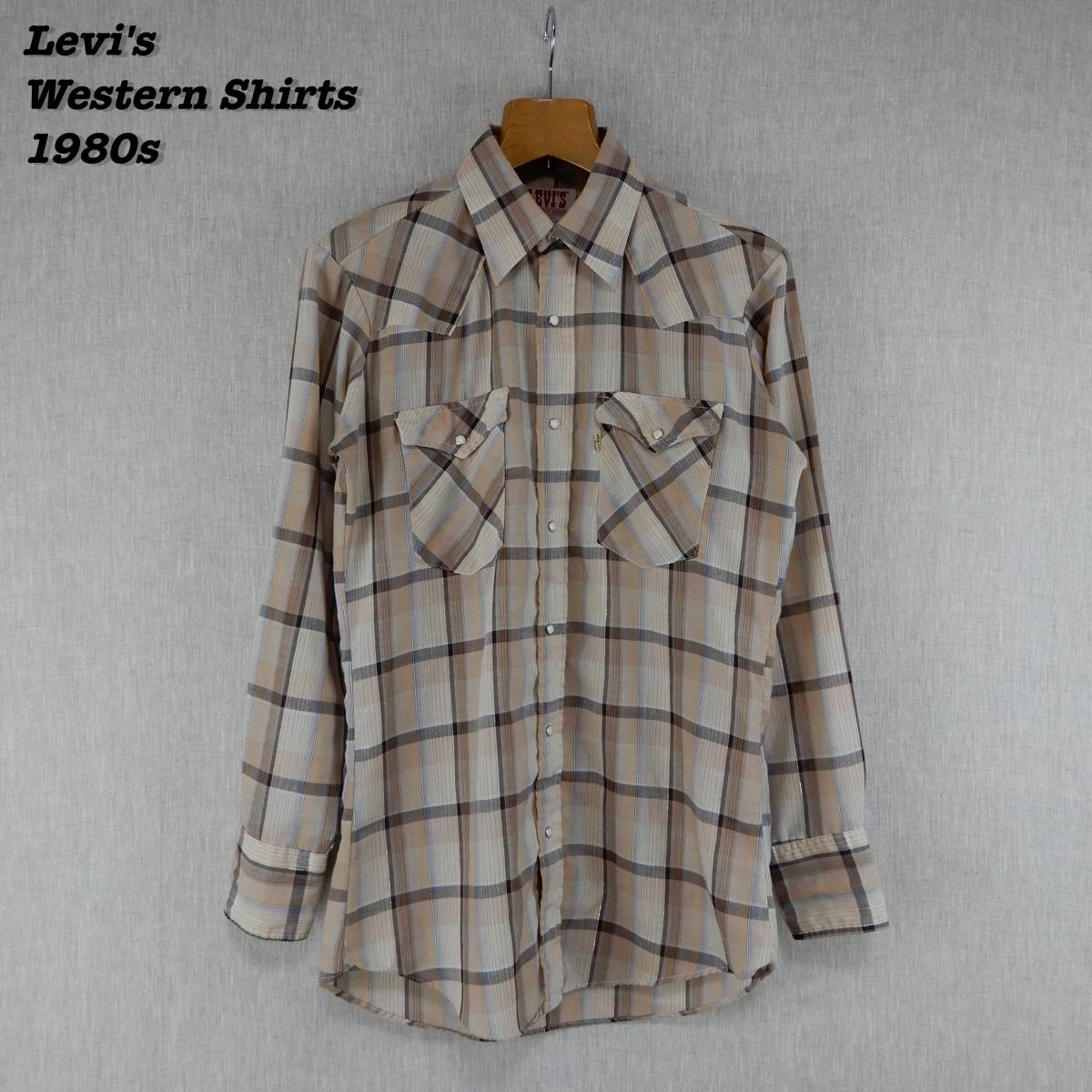 送料関税無料】 Shirts Western Levi's Made ヴィンテージ 1980年代 