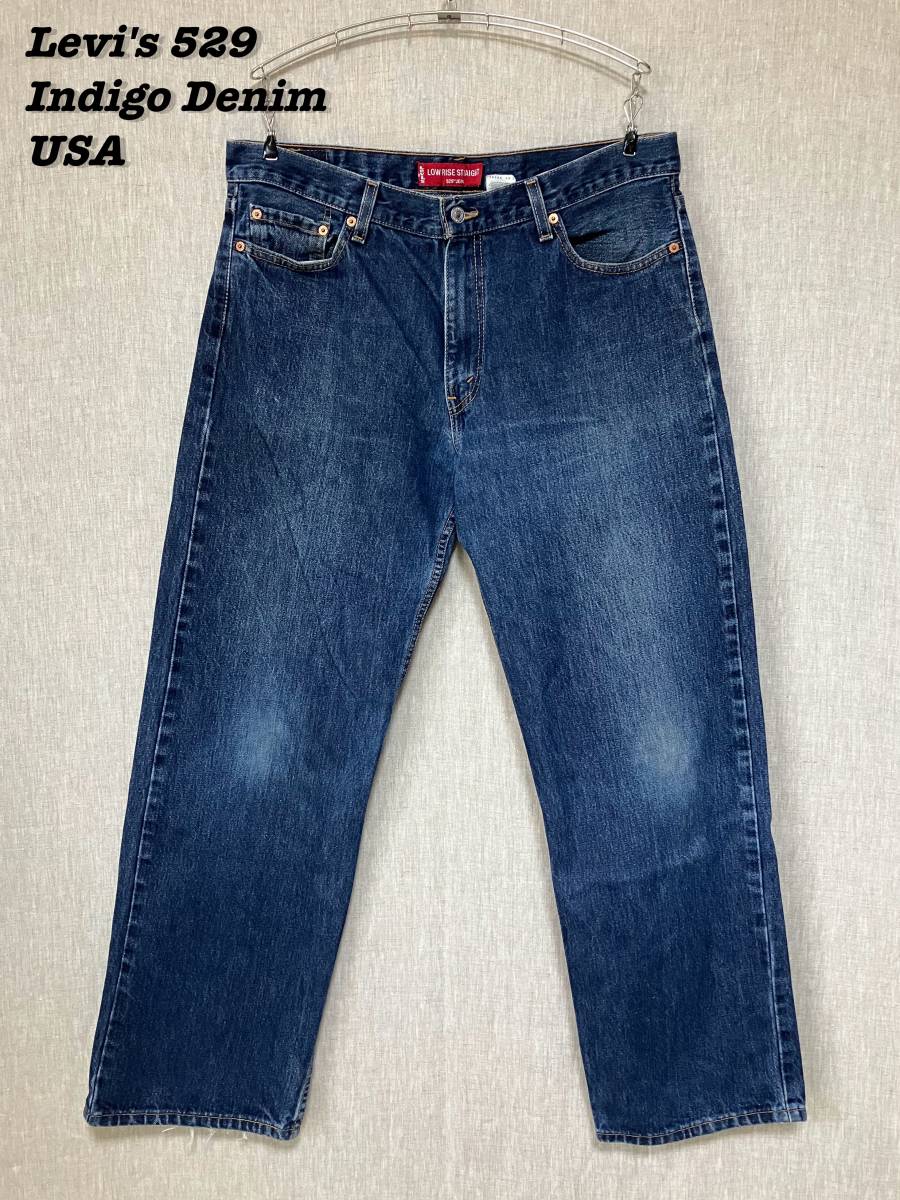 Levi's 529 Indigo Denim Pants Made in USA W36 L32 リーバイス インディゴデニムパンツ アメリカ製