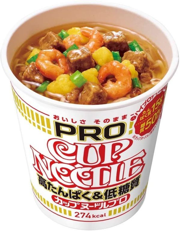 ☆格安☆日清食品 カップヌードルPRO 高たんぱく&低糖質&1日分の食物繊維 74g ×12個　ケース_画像2