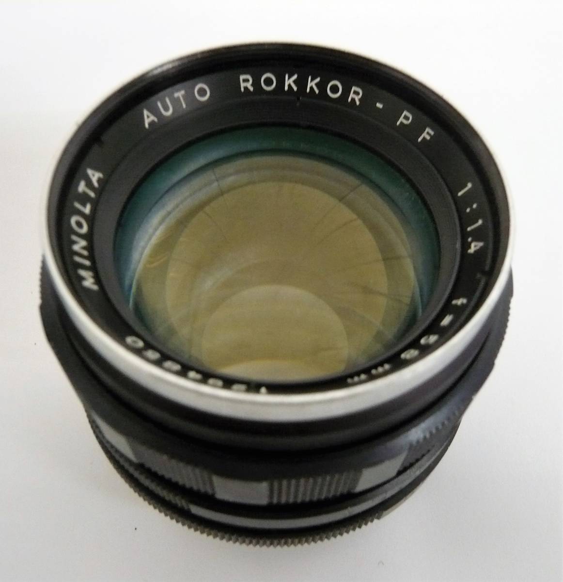  Showa Retro that time thing RETRO LENS MINOLTA Minolta camera lens single‐lens reflex * Minolta ro call lens AUTO ROKKOR PF 58mm F1.4