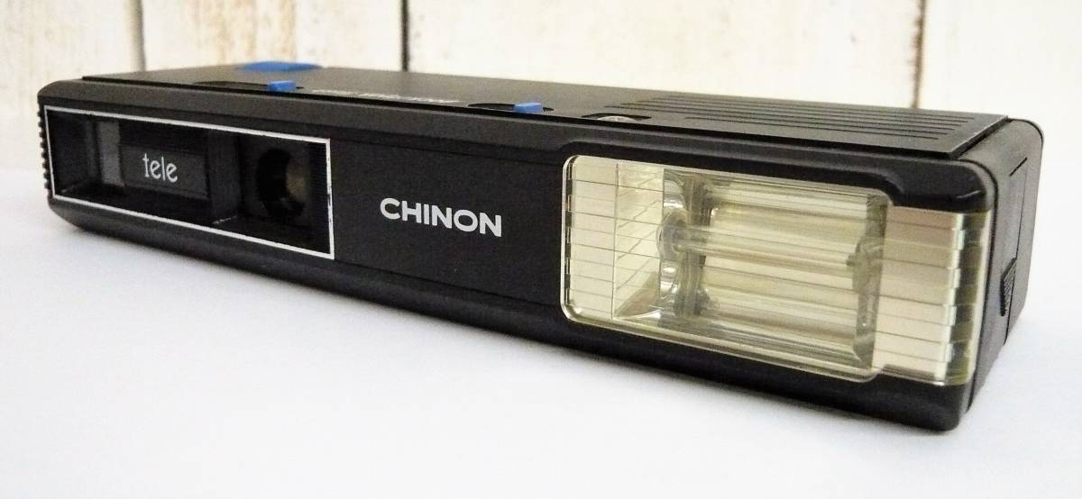 レトロ 当時物 RETRO CAMERA CHINON チノン フィルム カメラ 110ワンテン TELE CHINON POCKETPAC FLASH LENS NORM/TELE クラッシックカメラ_画像1