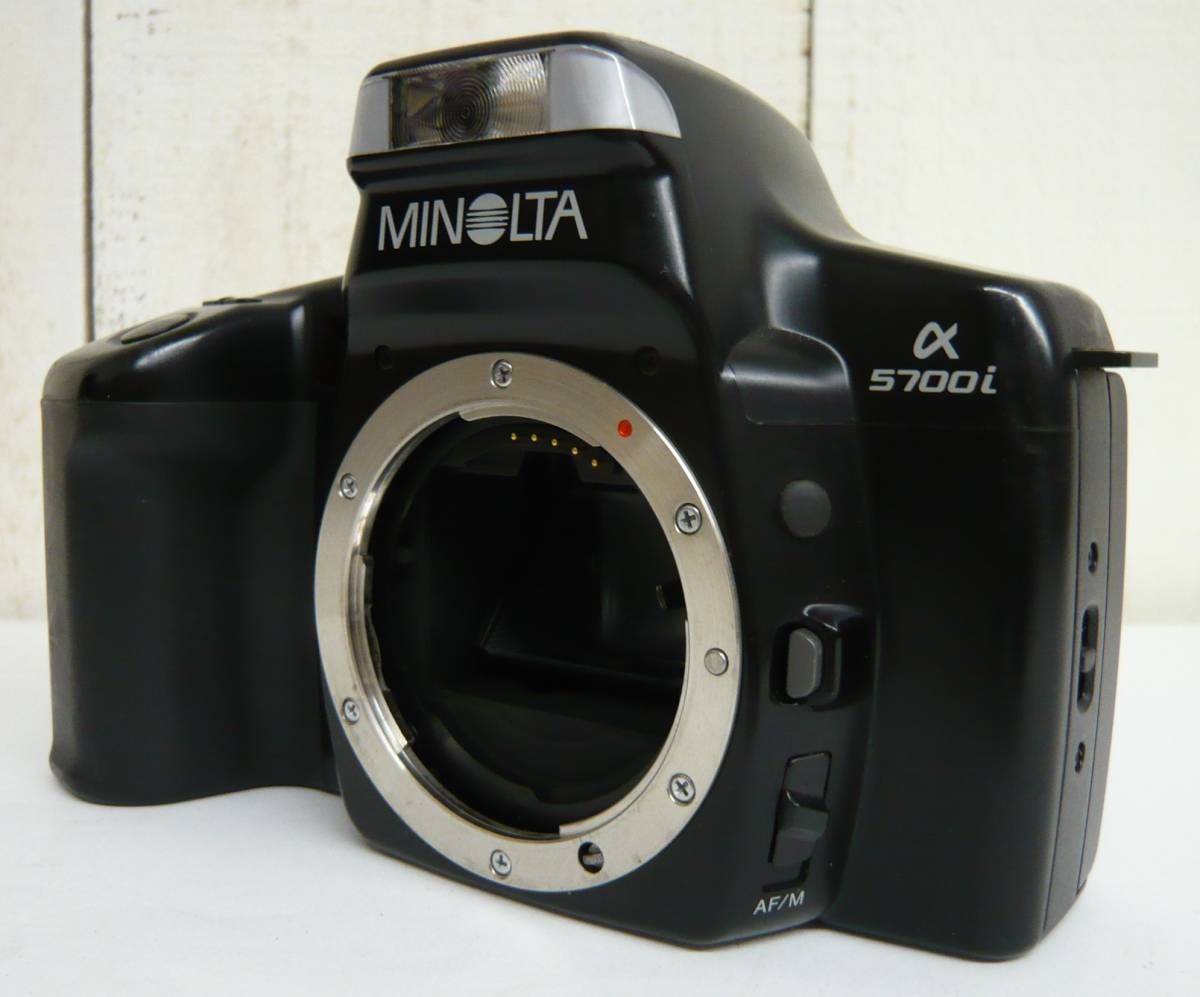 平成レトロ 当時物 RETRO CAMERA MINOLTA ミノルタ フィルム カメラ 一眼レフ α5700i ボディ ストラップ付 Made in japan 日本製_画像1