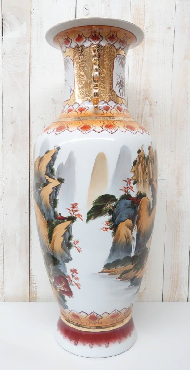 伝統工芸 工芸美術 中国 *中國美術 古玩*大型飾壺 特大壺 飾壺 大型