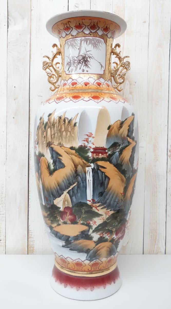 伝統工芸 工芸美術 中国 *中國美術 古玩*大型飾壺 特大壺 飾壺 大型