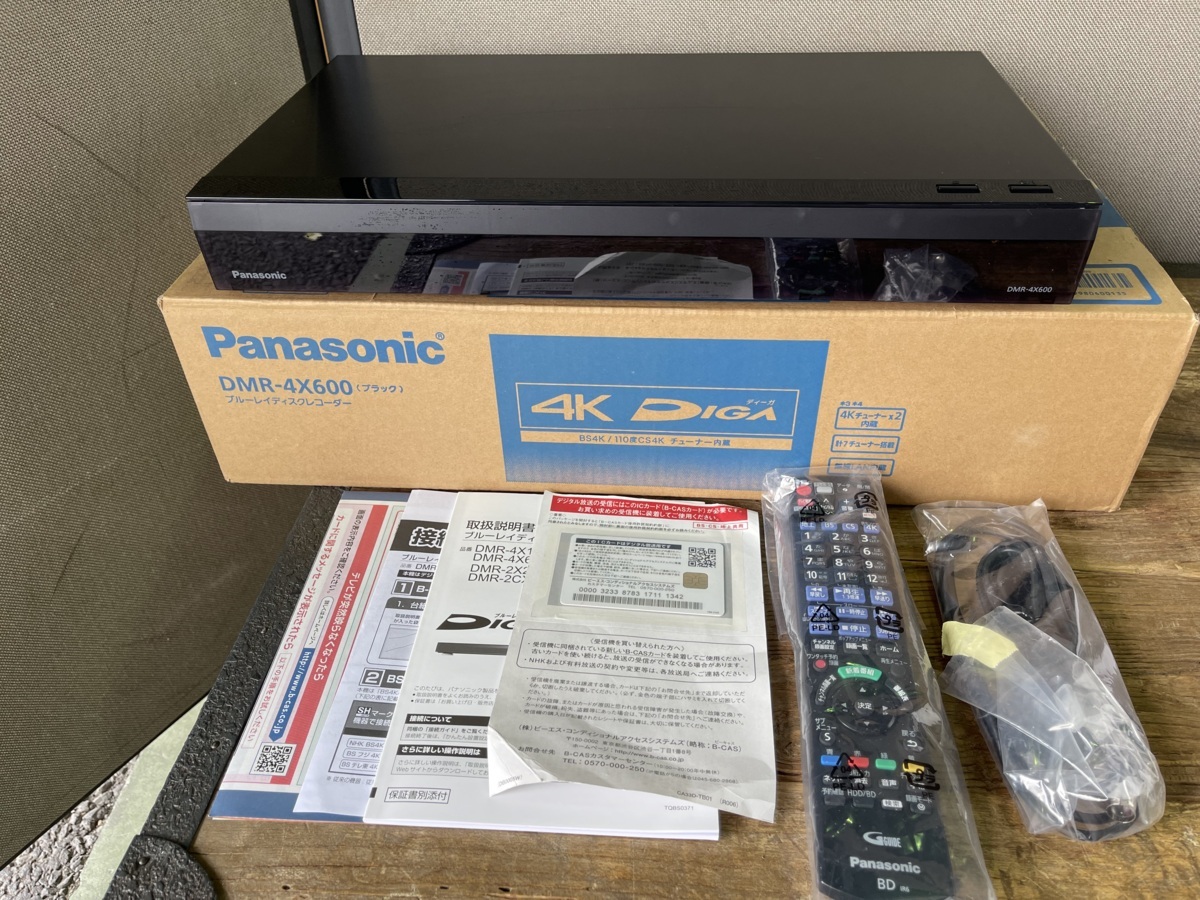 パナソニック DIGA DMR-4X600 ブルーレイディスクレコーダー 4K