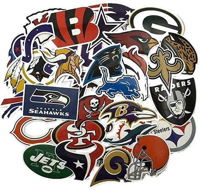 ヤフオク! - NFL 33枚 全チームロゴ アメリカンフットボール ステ...