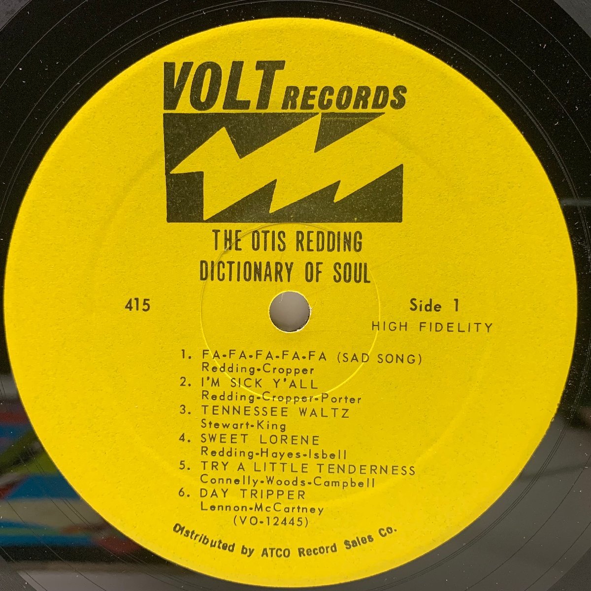 レアなモノラル!! MONO 米オリジナル 初版 Aマト 稲妻ラベル OTIS REDDING Dictionary Of Soul ('66 Volt) 生前最後のスタジオアルバム_画像3