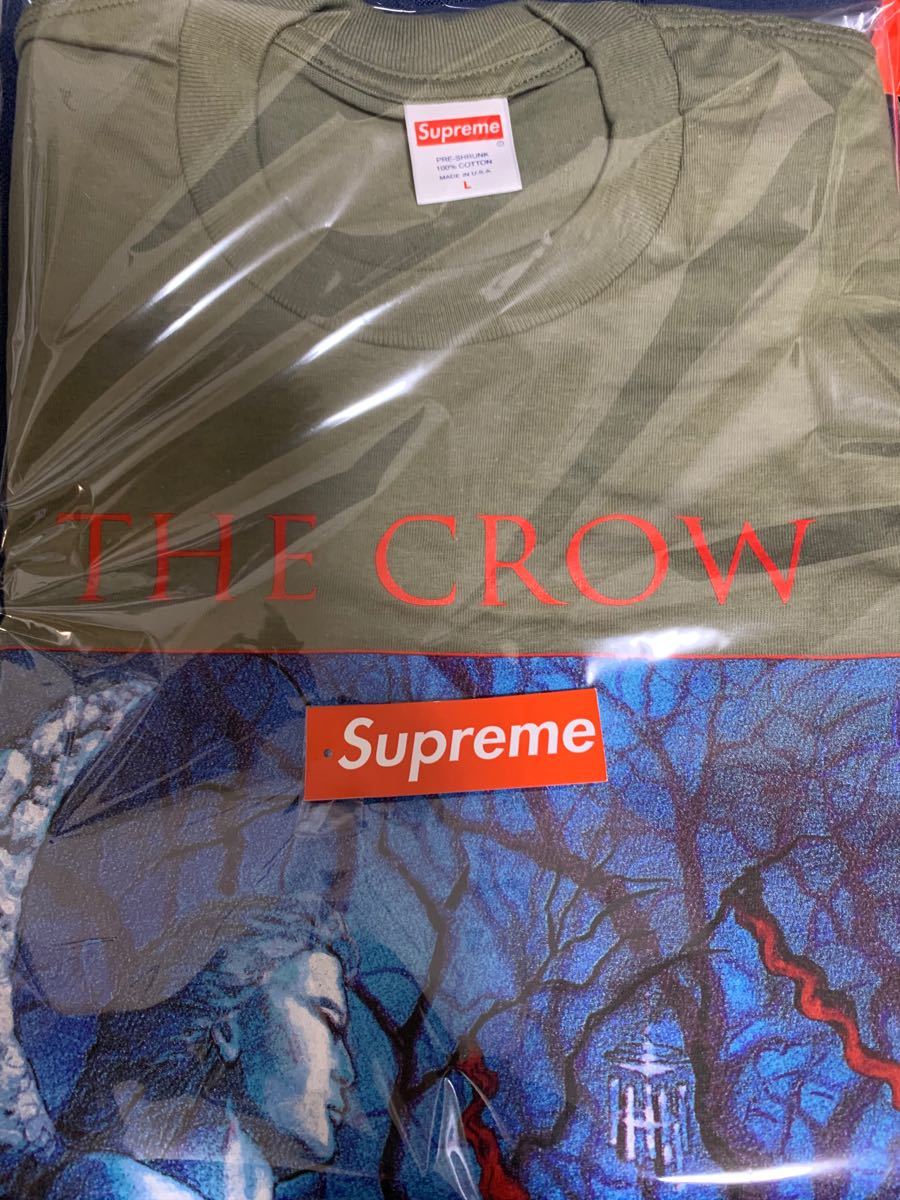 正規品/新品 Supreme × CROW Tee ライトオリーブ Lサイズ