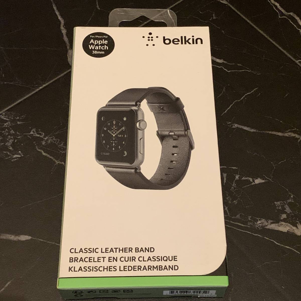  new goods unopened * free shipping #Belkin* bell gold #Classic Leather Band for Apple Watch 38mm F8W731BTC00 black # Classic leather band 