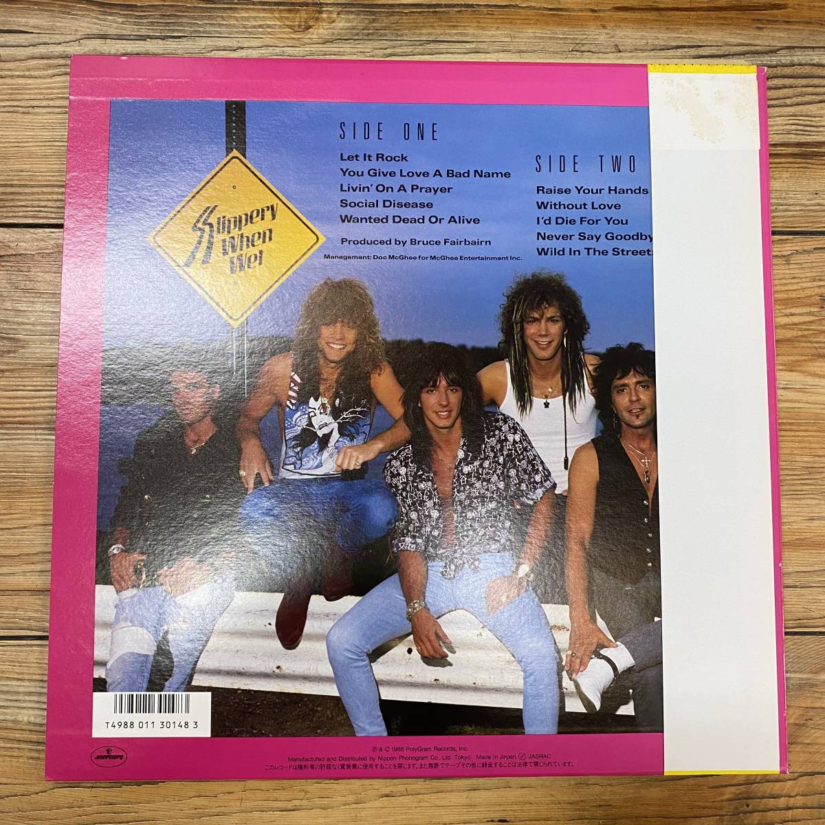 帯付きLP！ ボン・ジョヴィ / ワイルド・イン・ザ・ストリーツ 28PP-1025 BON JOVI / SLIPPERY WHEN WET_画像2