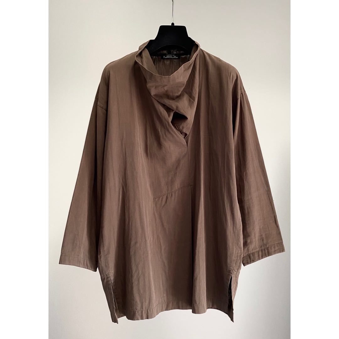 ISSEY MIYAKE PERMANENTE COTTON TOP col.BROWN size.M 1