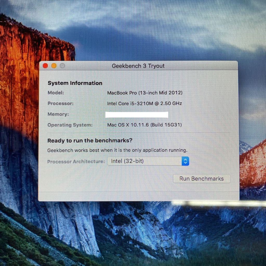 MAA-11 激安 MacBook Pro 13-inch Mid 2012 Core i5 3210M 2.50GHz A1278 ブランコにて動作確認済み ストレージ メモリ 欠品 ジャンク_画像4