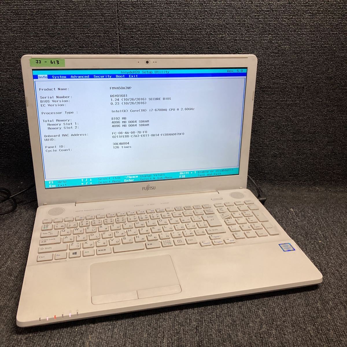 JJ-613 激安 ノートPC FUJITSU 富士通 LIFEBOOK AH50/A3 FMVA50A3WP
