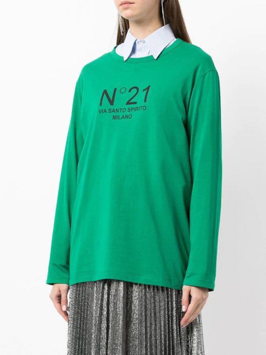 多数取りそろえる N°21 ロングTシャツ Tシャツ/カットソー(七分/長袖)