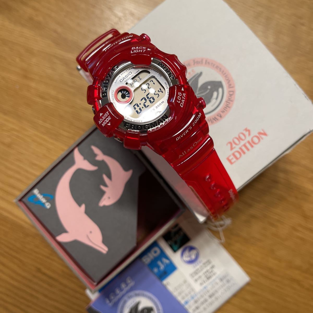 CASIO ラスト1本国内正規品ベビーG イルカクジラ キャンディーレッド