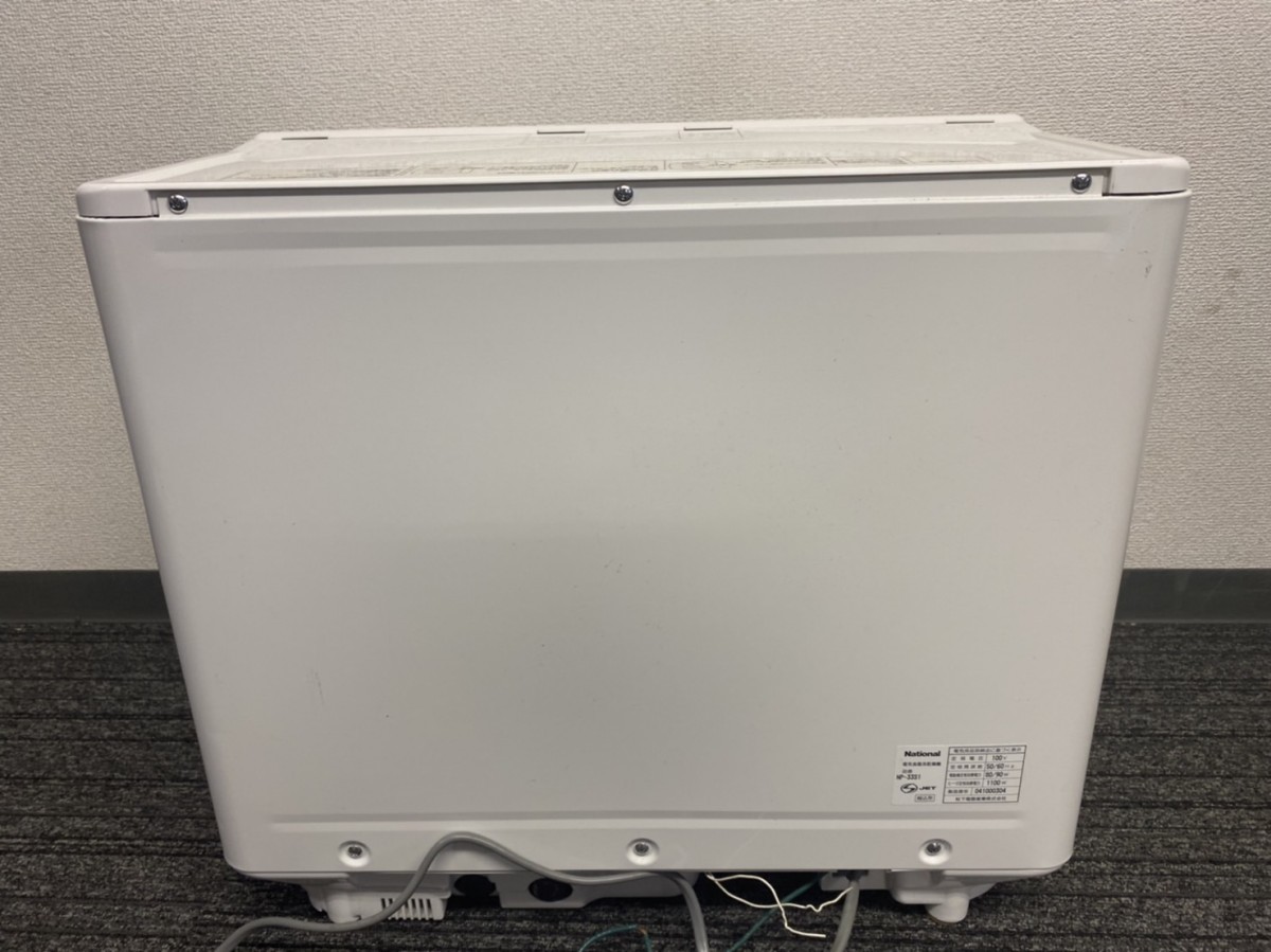 未使用保管品 National ナショナル 電気食器洗乾燥機 NP-33S1 ホワイト 通電確認済み YT 現状品 8